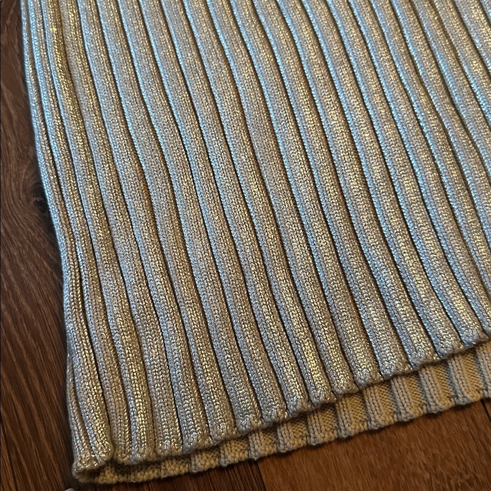 DKNY Jeans metallic ribbed knit tank top XL - Picture 2 of 5